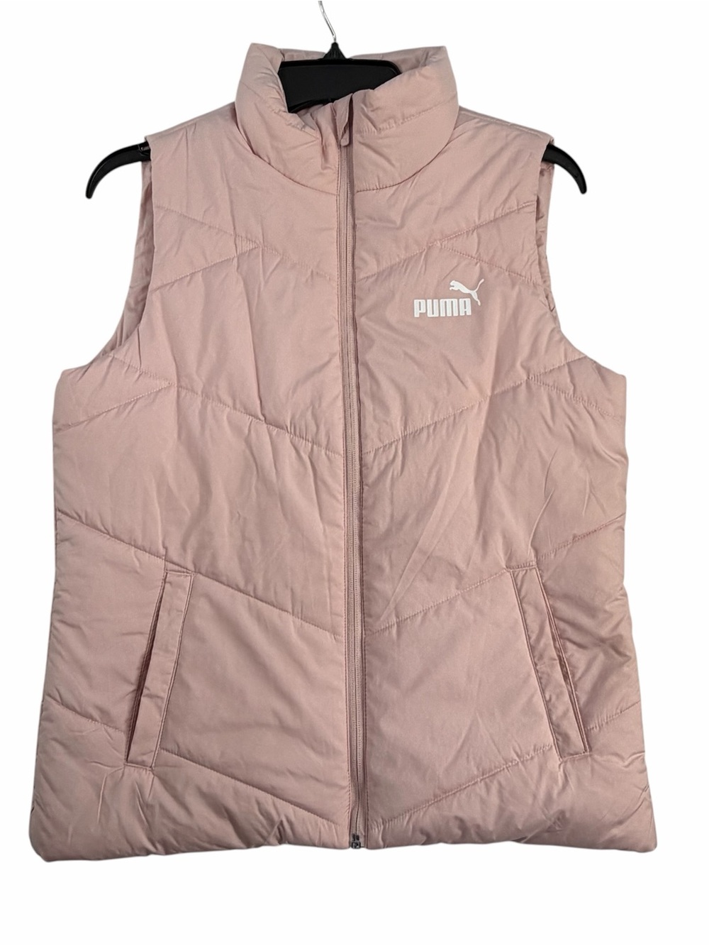 Puma Women's Light Blush Quilted Puffer Vest